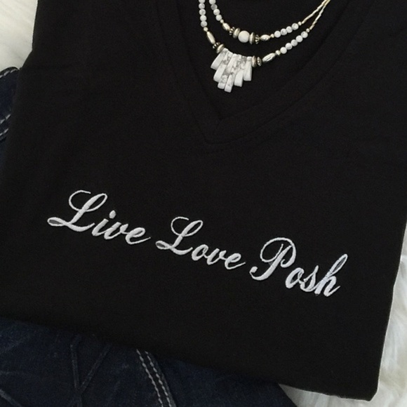 LIVE Love Posh™ Embroidered Tee. Price firm. - Picture 3 of 3